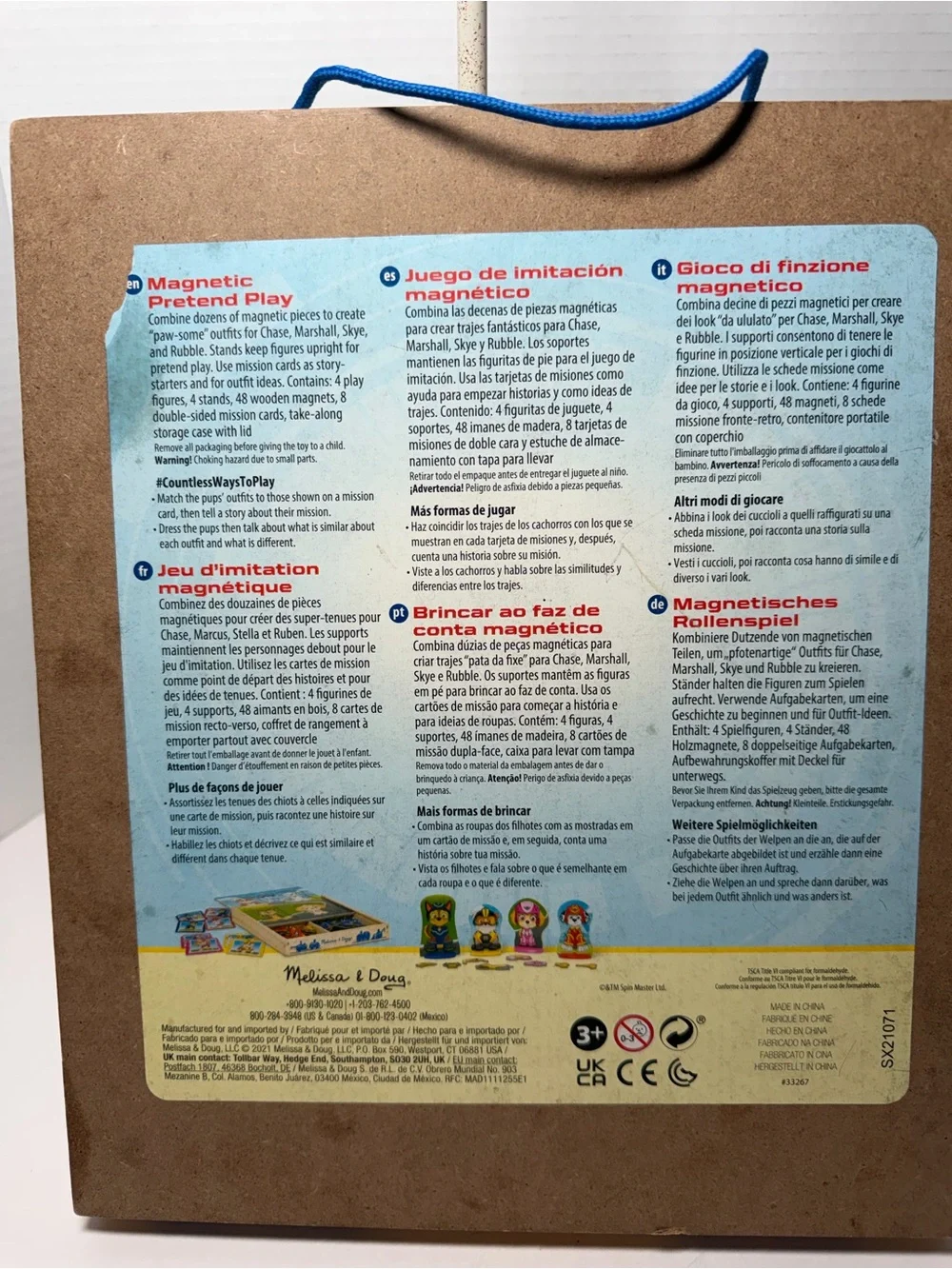 Melissa & Doug PAW Patrol Wooden Magnetic Pretend Play set